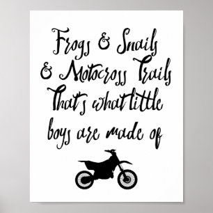 Baby of Toddler Nursery Motocross Dirtbike Print