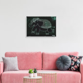 "Baby Olifant" Art Design Canvas Afdruk (Insitu (Woonkamer))