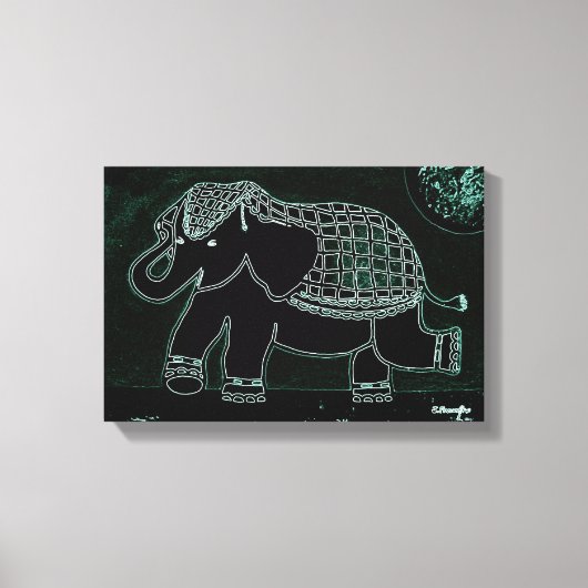 "Baby Olifant" Art Design Canvas Afdruk (Voorkant)