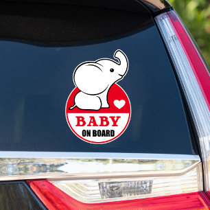 Baby olifant Baby aan boord van de Sticker