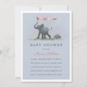 Baby olifant baby shower kaart (Voorkant)