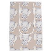 Baby olifant Baby shower Medium Cadeauzakje (Achterkant)
