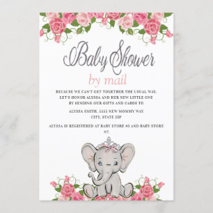 Baby Olifant Baby Shower per Post Kaart