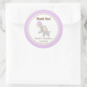 Baby Olifant Baby shower Sticker Paarse (Tas)