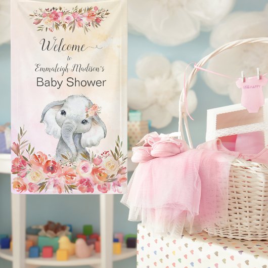 Baby Olifant Boho Chic Baby shower Welkom Spandoek