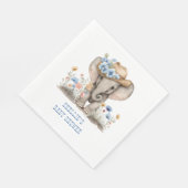 Baby Olifant Cowboy Western Boho Wildflower Servet (Hoek)