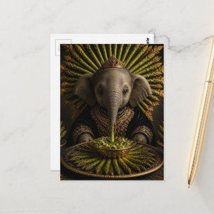 Baby Olifant en de Asperges Briefkaart