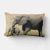 Baby-olifant en moeder kussen (Voorkant)