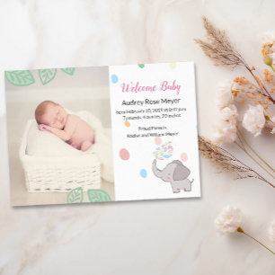 Baby Olifant Geboorte Aankondiging