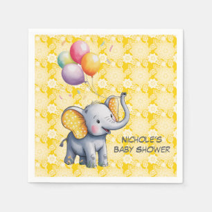 Baby Olifant Gele Stippen Oren Baby Shower Servet