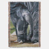Baby Olifant Grijs Schattige Deken (Voorkant Verticaal)