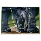 Baby Olifant Grijs Schattige Groot Cadeauzakje (Achterkant)
