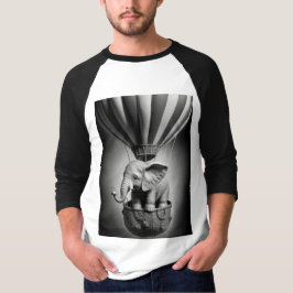 Baby olifant in een luchtballon t-shirt