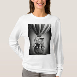 Baby olifant in een luchtballon t-shirt