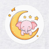 Baby olifant in slaap labels (Design 2)