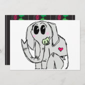 baby olifant kaart (Voorkant / Achterkant)