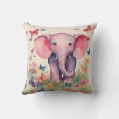 Baby olifant meisjes kussen (Achterkant)