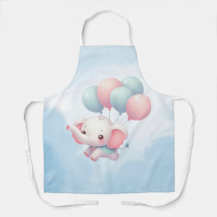 baby olifant met ballonnen schort
