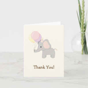 Baby olifant; Paarse Oerwouden dier Dank u Bedankkaart
