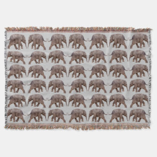 Baby Olifant Razernij Worpdeken (Lichtgrijs) Deken