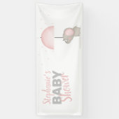 Baby Olifant Roze Baby shower Spandoek (Verticaal)