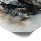 Baby Olifant Running Mooi Wilde Dier Poster (Hoek)