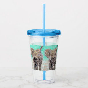 Baby Olifant schilderen Acryl Drinkbeker