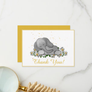 Baby Olifant Slapen Dank u kaart