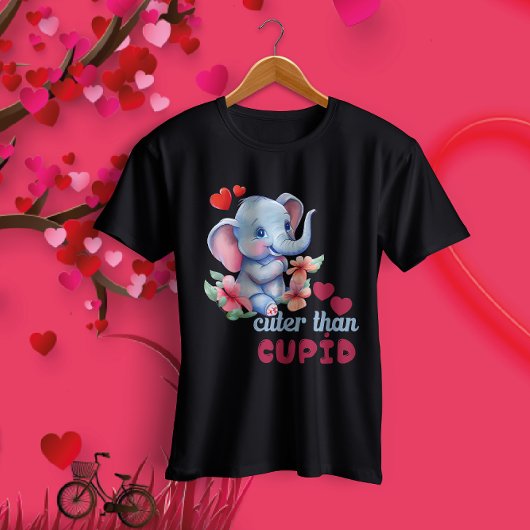 Baby olifant-snijder dan cupid-Funny Valentijn T-shirt