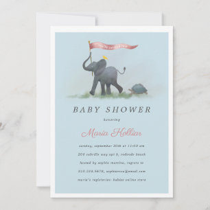 Baby olifant Tortoise Parade Baby shower Kaart