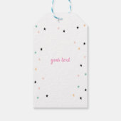 Baby Olifant, Vlinders, Sterren Cadeaulabel (Achterkant)