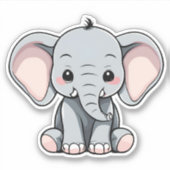 Baby Olifant waterdicht Sticker (Voorkant)
