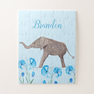 Baby Olifant Wildlife Dier Voor Kids Art Boy Legpuzzel