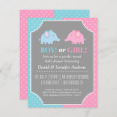 Baby olifanten Genderkwesties onthullen partijpola Kaart (Voorkant / Achterkant)