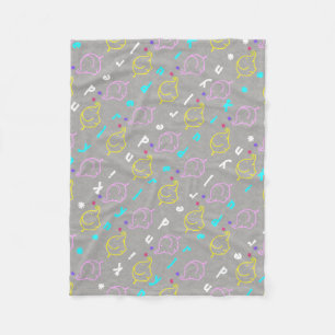 Baby Olifanten met bloemen Fleece Deken
