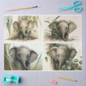 Baby olifanten tissuepapier (Craft)