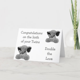 BABY-OLIFANTEN ZEGGEN DUBBELE LIEFDE MET EEN NIEUW KAART