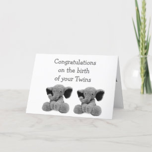 BABY-OLIFANTEN ZEGGEN DUBBELE LIEFDE MET EEN NIEUW KAART