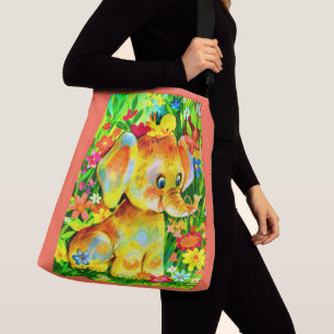 baby olifantendruk crossbody tas
