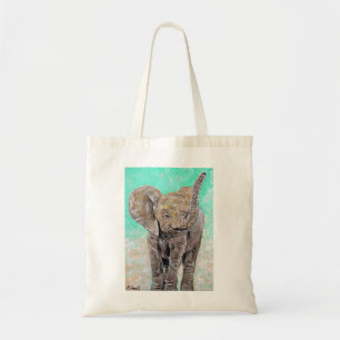 Baby olifantenschildering tote bag