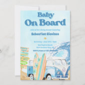 Baby on Board Beach Baby shower Invitation (Devant)