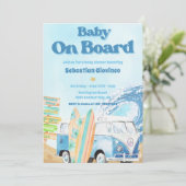 Baby on Board Beach Baby shower Invitation (Debout devant)