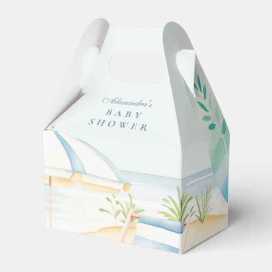 Baby on Board Beach Surf Baby shower Bedankdoosjes (Voorkant Zijde)