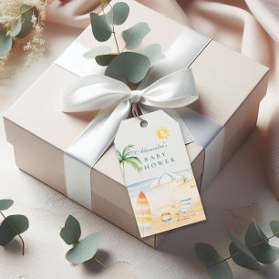 Baby on Board Beach Surf Baby shower Cadeaulabel