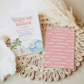 Baby on Board Beach Surf Baby shower Invitation
