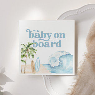 Baby on Board Beach Surf Baby shower Servet