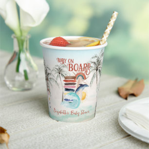 Baby on Board Surf Baby Shower Papieren Bekers