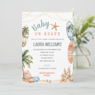 Baby On Board Uitnodiging Voor Baby Shower Met Str