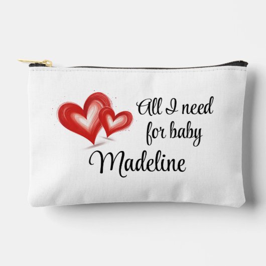 Baby On The Go Bag,  Hearts, Personalized  Etui (Voorkant)