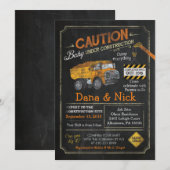 Baby onder Baby shower van de bouw Kaart (Voorkant / Achterkant)